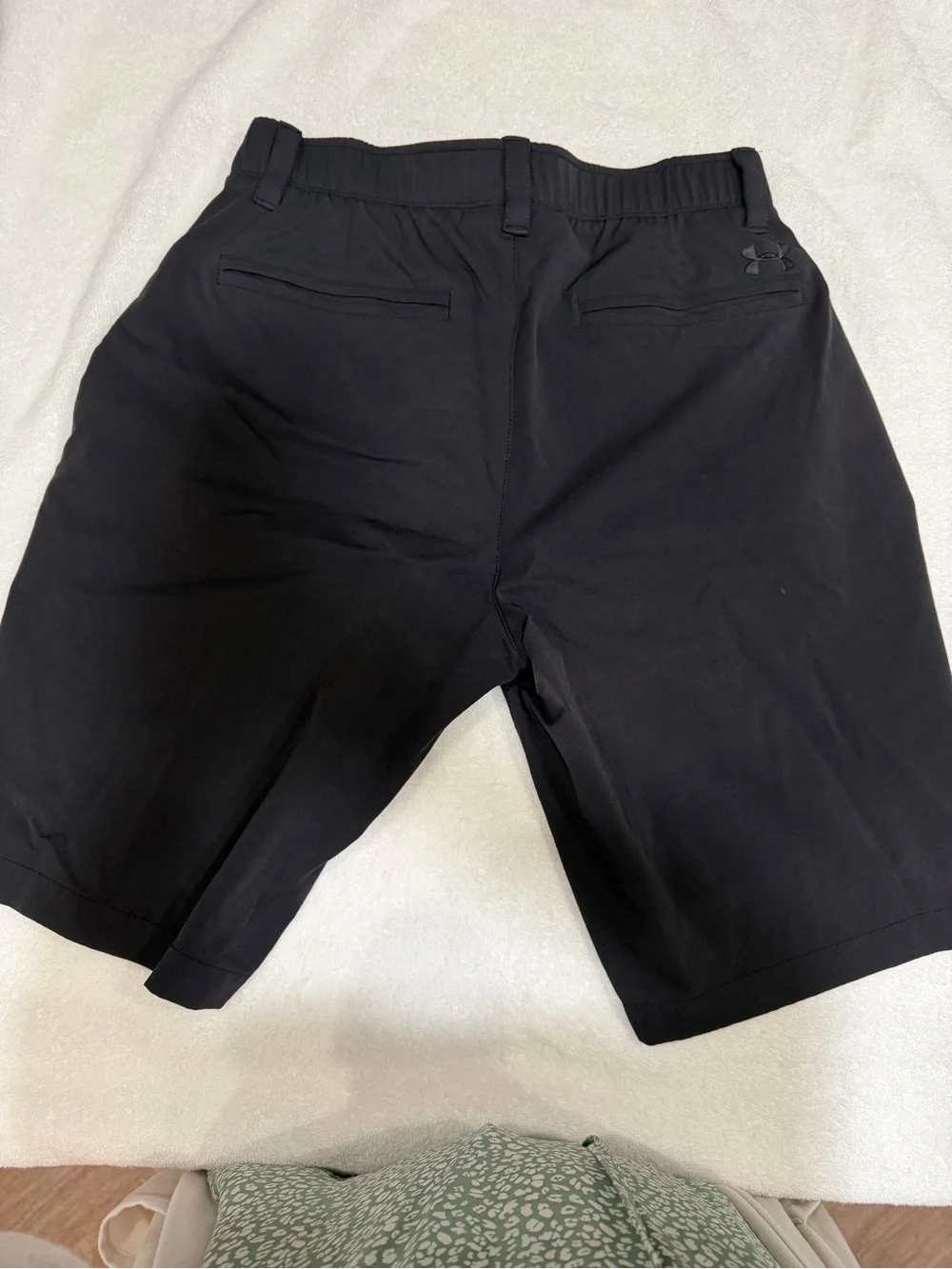 Under Armour Men’s Black Hybrid Shorts with Red Waistband